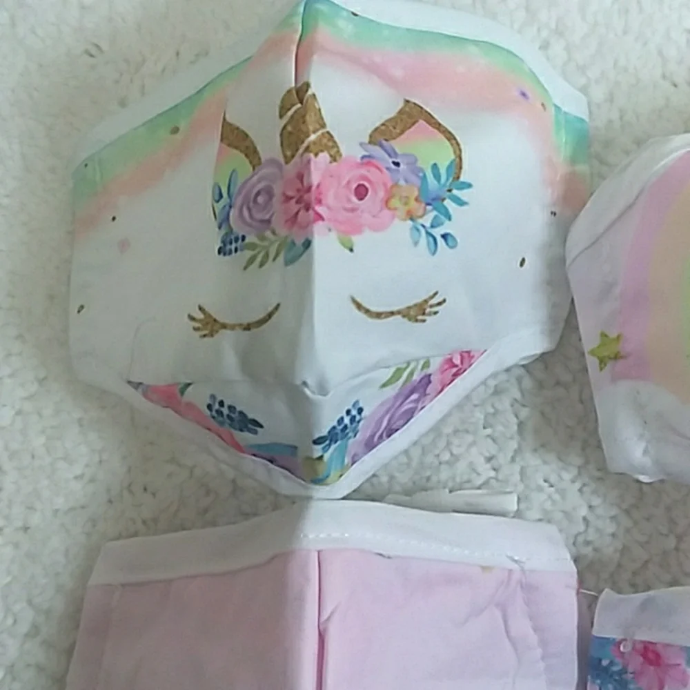 4pk Unicorn Mask Set